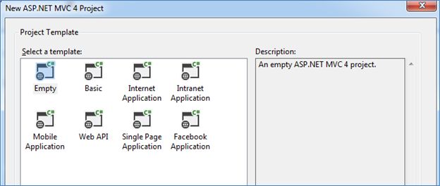 Choose Project template